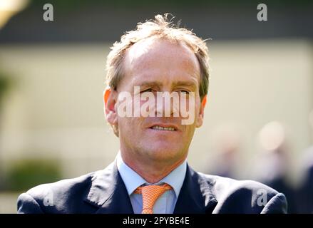 Trainer Richard Hannon at Ascot Racecourse, Berkshire. Picture date: Wednesday May 3, 2023. Stock Photo