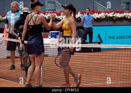 Madrid, Spain. 03rd May, 2023. Tennis: Mutua Madrid Open tennis tournament, QF, Individual, Women: Jessica Pegula (USA) V Veronika Kudermetova. Credit: EnriquePSans/Alamy Live News Stock Photo