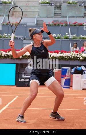 Madrid, Spain. 03rd May, 2023. Veronika Kudermetova plays Jessica Pegula of United States during the Women's Singles Quarter-Final match on Day Ten of the Mutua Madrid Open at La Caja Magica in Madrid. (Photo by Atilano Garcia/SOPA Images/Sipa USA) Credit: Sipa USA/Alamy Live News Stock Photo