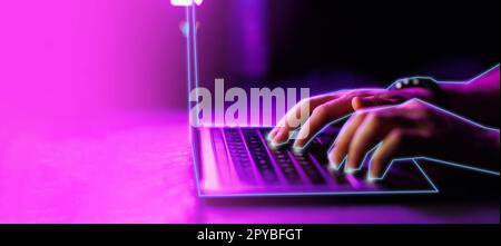 Digital technology development concept. AI computer technology. Big data, digital technology, internet network connection, futuristic technology backg Stock Photo