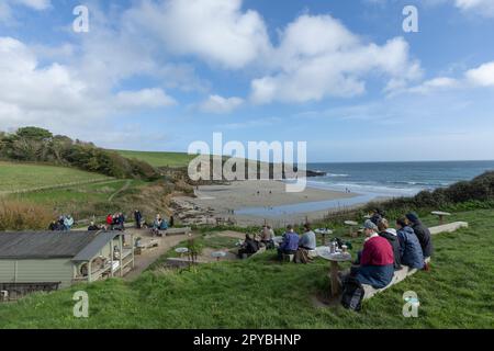 The Hidden Hut on the 30th October 2022 at Porthcurnick Beach, Cornwall, England. Credit: SMP News Stock Photo