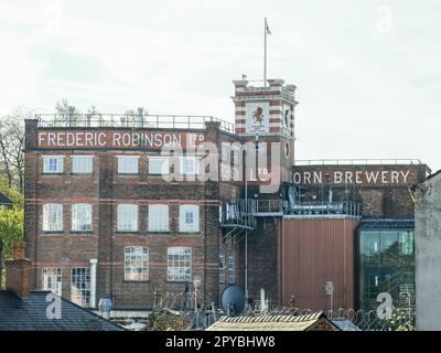 Robinsons Brewery, Lower Hillgate, Stockport, UK Stock Photo
