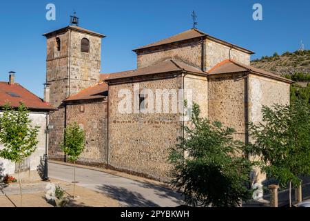 iglesia parroquial  de San Millán de la Cogolla, siglo XVIIII , Cabrejas del Pinar, Soria, Comunidad Autónoma de Castilla, Spain, Europe Stock Photo