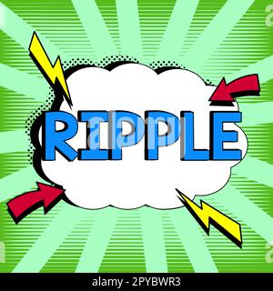 Inspiration showing sign Ripple. Concept meaning small wave or series of them surface of water caused slight breeze Stock Photo