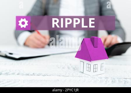 Inspiration showing sign Ripple. Business idea small wave or series of them surface of water caused slight breeze Stock Photo