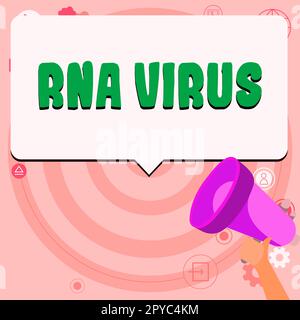 Handwriting text Rna Virus. Conceptual photo a virus genetic information is stored in the form of RNA Stock Photo