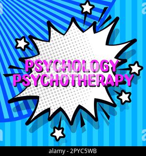 Handwriting text Psychology Psychotherapy. Word Written on use of a psychological method to treat mental illness Stock Photo