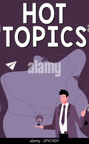 Hot Topic Question Conceptual display Hot Topics. Business idea subject that a lot of ...