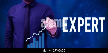 Conceptual display Expert. Business approach person who is very knowledgeable about or skilful in particular area Stock Photo