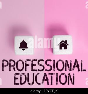 Inspiration showing sign Professional Education. Internet Concept Continuing Education Units Specialized Training Stock Photo