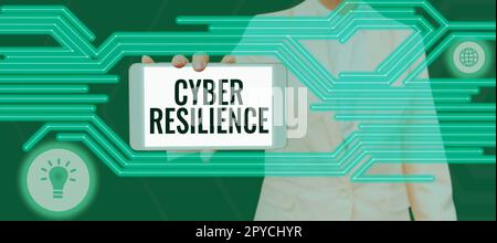 Text caption presenting Cyber Resilience. Word Written on measure of how well an enterprise can manage a cyberattack Stock Photo