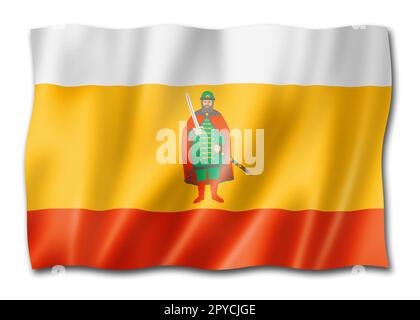 Ryazan state - Oblast -  flag, Russia waving banner collection. 3D illustration Stock Photo
