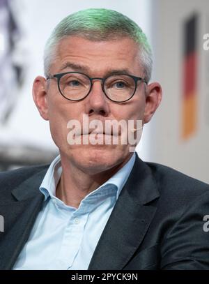 Gmund, Germany. 03rd May, 2023. Christian Illek, CFO of Deutsche Telekom AG, attends the Ludwig Erhard Summit. The two-day summit is attended by representatives from business, politics, academia and the media. Credit: Sven Hoppe/dpa/Alamy Live News Stock Photo