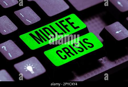 Handwriting text Midlife Crisis. Word for Software development technique Decomposing an application Stock Photo