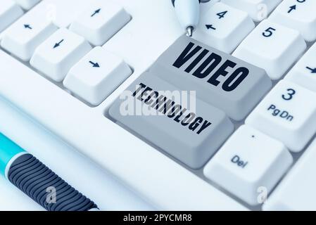 Handwriting text Video Technology. Business concept recording and playing back of moving pictures and sound Stock Photo