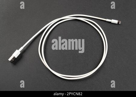 white USB cable Stock Photo