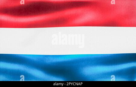 3D-Illustration of a Luxembourg flag - realistic waving fabric flag Stock Photo