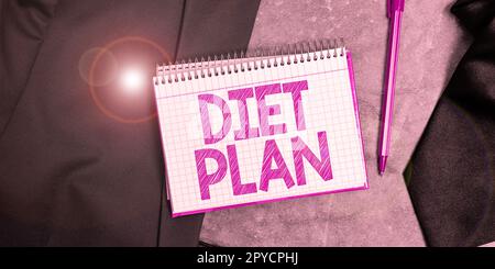 Handwriting text Diet Plan. Business approach Use of specific intake of nutrition for health management reasons Stock Photo