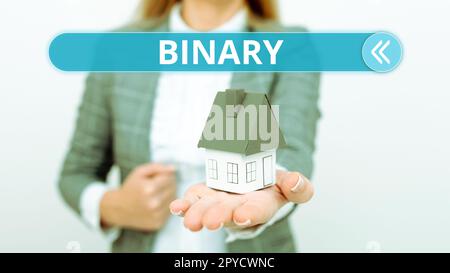 Conceptual display Binary. Business overview relating to using or denoting system of numerical notation of two Stock Photo