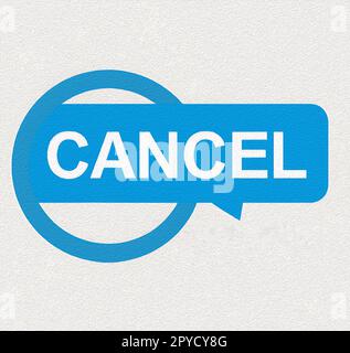 cancel logo Stock Photo