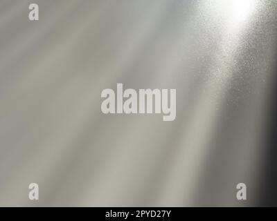 Diagonal rays of light on a gray background. Blurred abstract background light effect and leaks. Side surface illumination. Parallel, divergent and asymmetric lines, stripes of light at an angle. Stock Photo