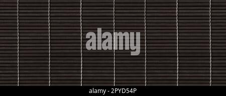 Black Asian bamboo mat texture. Banner background Stock Photo