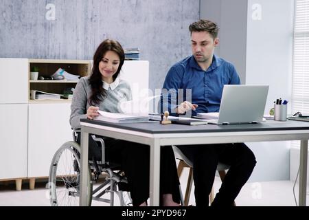 Chartered Accountant In Office With Calculator Stock Photo