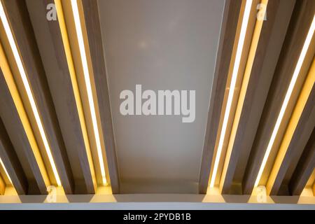 Lights on a ceiling in the building Stock Photo