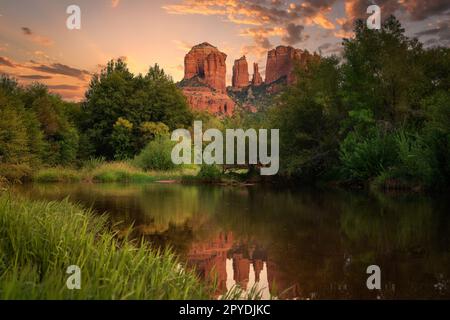 Cathedral Rock in Sedona, Arizona Stock Photo