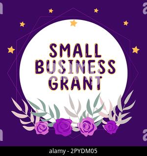 Text sign showing Small Business Grant. Word for an individual-owned business known for its limited size Stock Photo