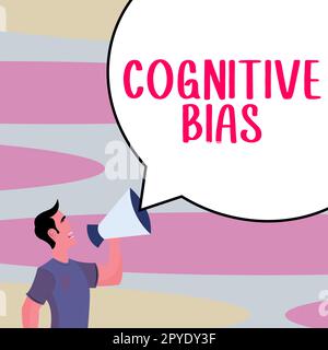 Conceptual display Cognitive Bias. Word for Psychological treatment for mental disorders Stock Photo