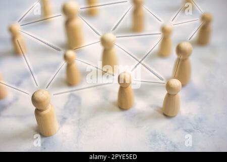 Connection building a strong team, team work Business and technology concept. Human resource, HR, recruitment, management, leadership and team building. management concept Stock Photo