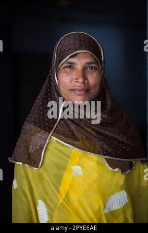 Bangladesh, Khulna. Portrait of a woman in Bangladesh. January 29, 2012. Editorial use only. Stock Photo