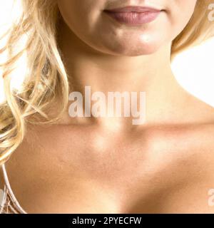 Decolletage stock photo. Image of caucasian, bust, background