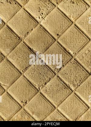 Reverse side of ceramic tiles. Detailed texture of tiles. Lattice surface closeup. Stock Photo