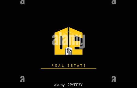 Real Estate letters Modern Creative logo OE , EO Stock Vector