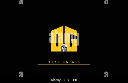 Real Estate letters Modern Creative logo OG , GO Stock Vector