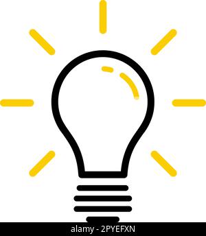 Linear bulb icon as an innovation or startup concept Stock Vector
