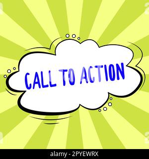 Writing displaying text Call To Action. Business approach Encourage Decision Move to advance Successful strategy Stock Photo
