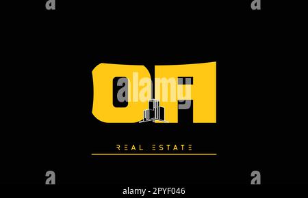 Real Estate letters Modern Creative logo OA , AO Stock Vector