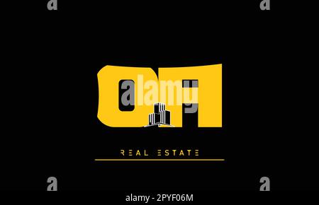 Real Estate letters Modern Creative logo OA , AO Stock Vector
