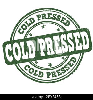 Cold pressed grunge rubber stamp on white background, vector illustration Stock Vector