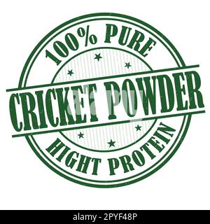 Cricket powder grunge rubber stamp on white background, vector illustration Stock Vector