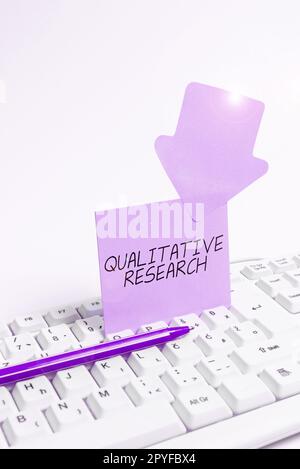Handwriting text Qualitative Research. Business concept Certified to perform a job Competent Experienced Stock Photo