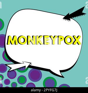 Text showing inspiration Monkeypox. Word for poxvirus of Africa caused by chiefly in wild rodents and primates Stock Photo
