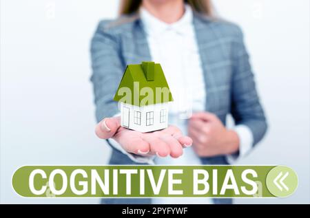 Conceptual caption Cognitive Bias. Business showcase Psychological treatment for mental disorders Stock Photo