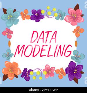 Text caption presenting Data Modeling. Business idea process of transferring data between data storage systems Stock Photo