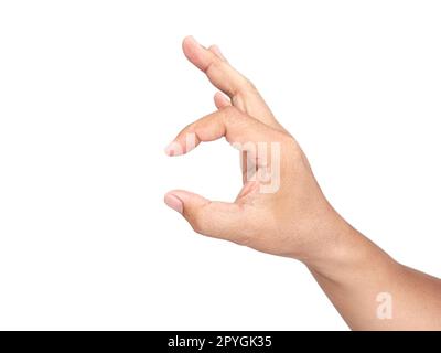 Man hand isolated on white background Stock Photo