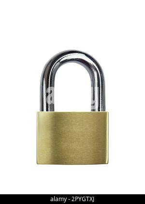 Metal padlock isolated on white background Stock Photo - Alamy