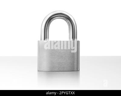 Lock padlock on white table Stock Photo